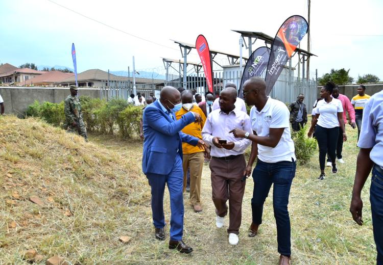 Hon. Kabbyanga Godfrey Baluku commissions the Data Transmission Site in Rwenzori Sub-Region.#RCIP Commissioning